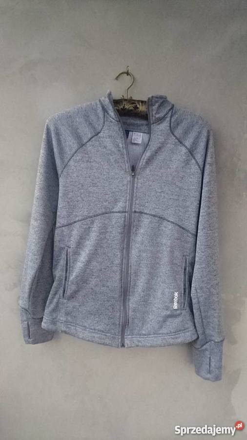 sportowa bluza Reebok szara fitness jogging hit biały Zembrzyce
