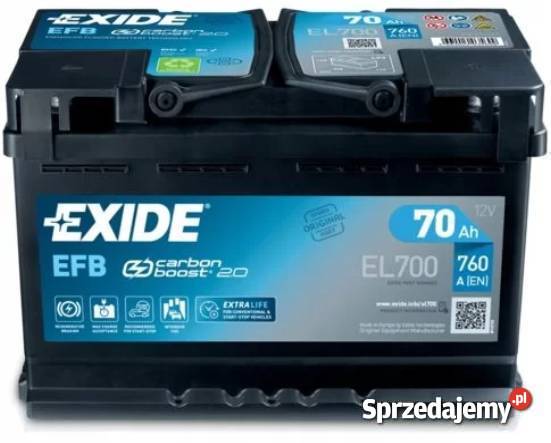 Akumulator 70Ah 760A Exide EFB Kraków