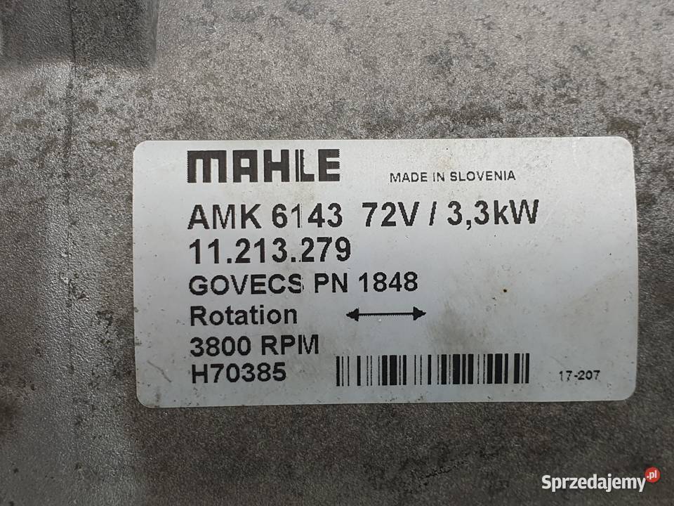 Silnik Elektryczny MAHLE 72V 33 Kw Skuter Govecs Janowice