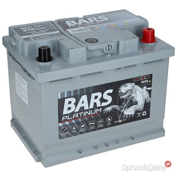 Akumulator Bars Platinum 12V 64Ah 610A P L2 Części samochodowe Jelcz-Laskowice