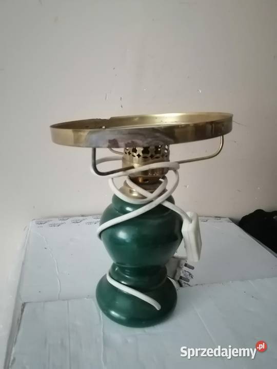 stara lampa szklana stolowa vintage retro Legnica