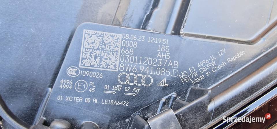 AUDI A5 8W RS5 LASER LAMPA REFLEKTOR 8W6941085D lubuskie Bieleń