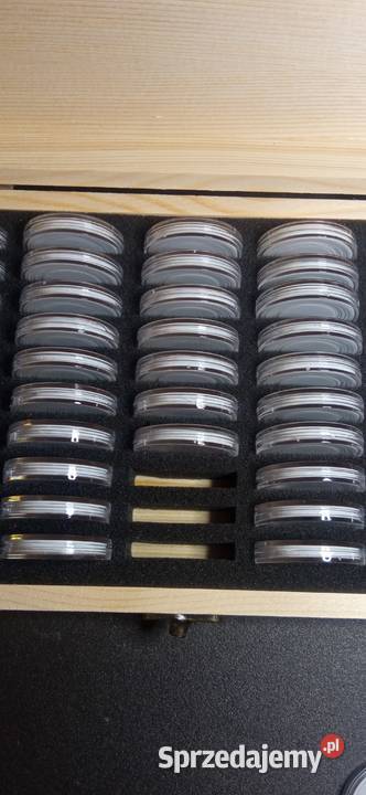 Etuii na monety kapsle skrzynka drewniana