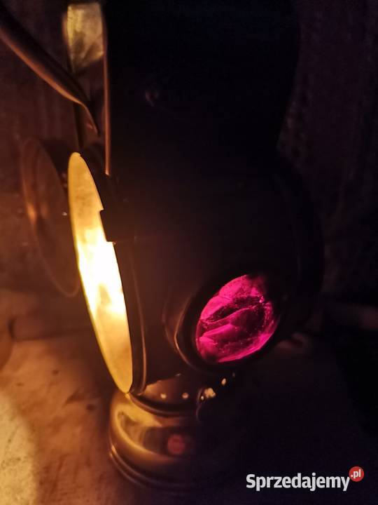 Stara lampa kolejowa na nafte Art Deco