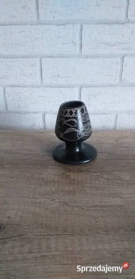 Rzeżbiony kielich prl łódzkie Przedbórz