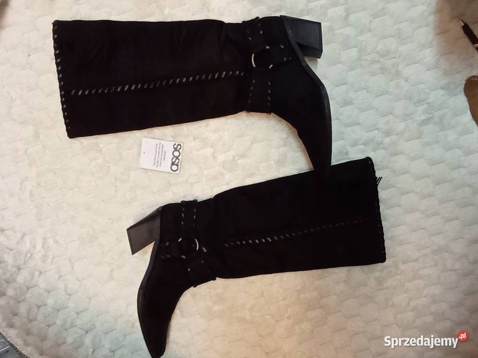 42 ASOS Design Czarne kozaki kowbojki z Kraków