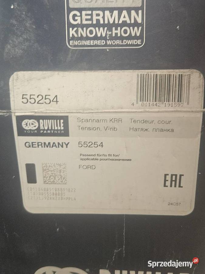 RUVILLE 55254 Napinacz paska Ford Focus Mk1 1416 Żory