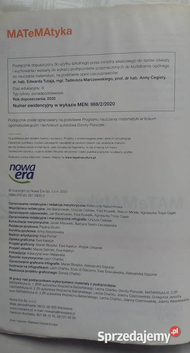 Matematyka 2 podręcznik liceum i technikum Książki i Podręczniki Małkinia Górna