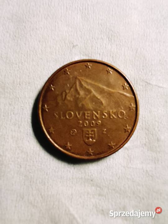 Słowacja, 1 Cent, Kriváň, 2009, golden, Miedź