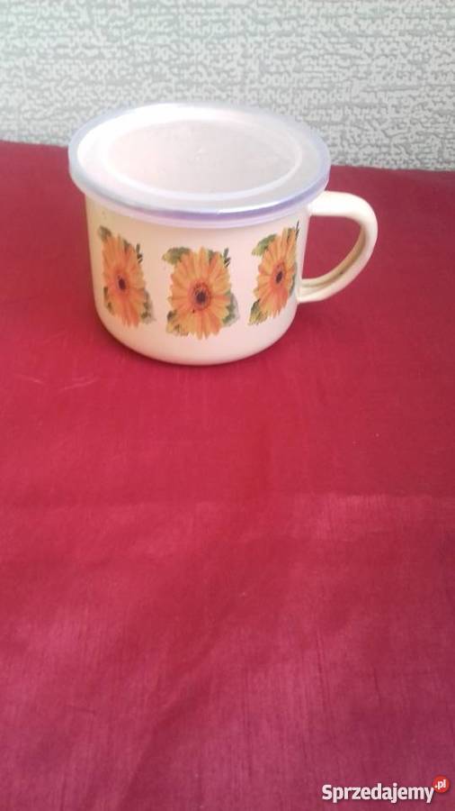 Kubek blaszany z przykryciem Akcesoria kuchenne Iława sprzedam