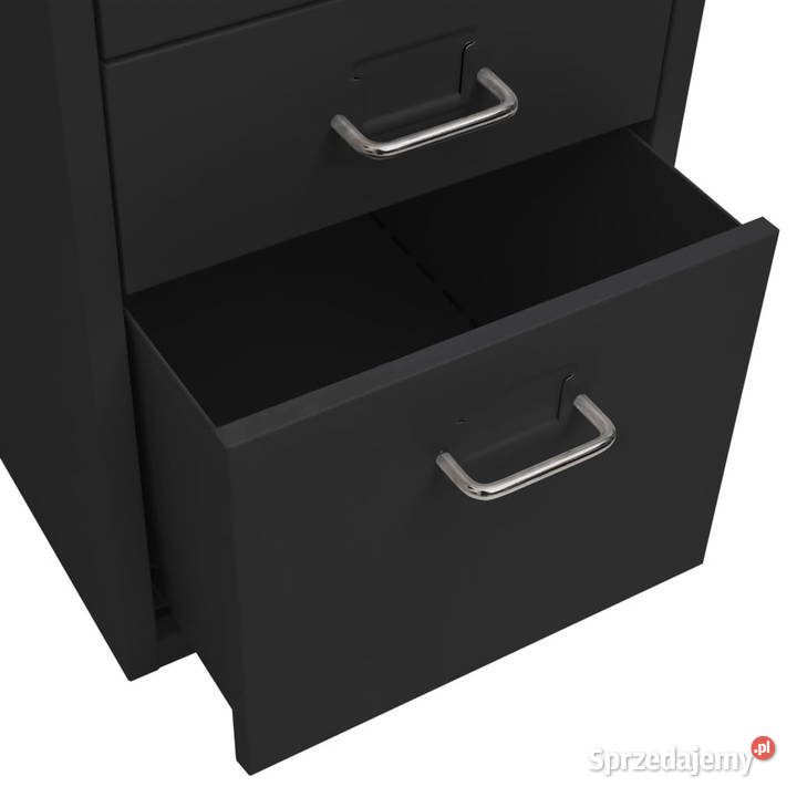 Mobilna szafka kartotekowa czarna 28x41x69 Warszawa