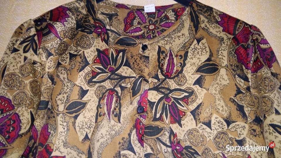 Bluzka kolorowa z rękawem 34 wiskozaRozmiar M Łódź