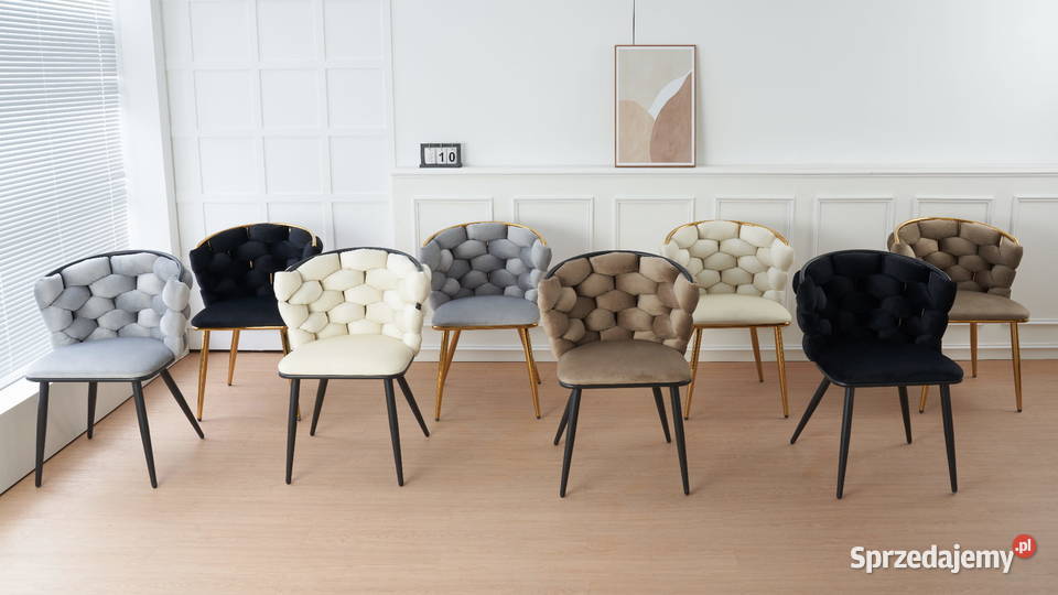 Krzesło czarnoczarne Glamour Nowojorskie Prima Krzesła Golkowice