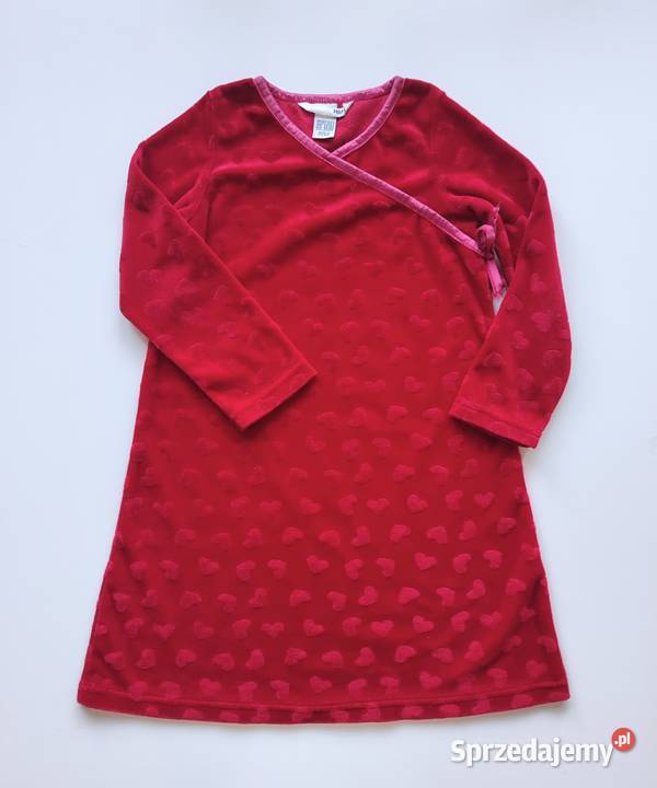 Japońska sukienka welurowa w serduszka HM 104 Katowice