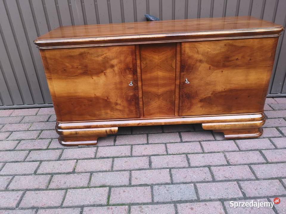 Komoda Niska ARTDECO Orzech RTV 125 Stara Antyk Swarzędz