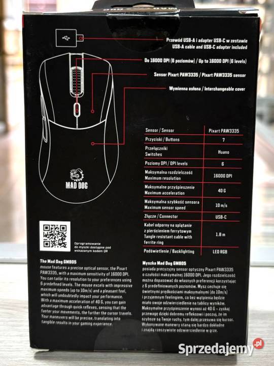 Mysz graczy MAD DOG FULL RGB warmińsko-mazurskie Elbląg