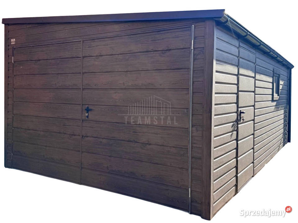 Garaż blaszany 35x5m brama dwuskrzydłowa drzwi Łuków sprzedam