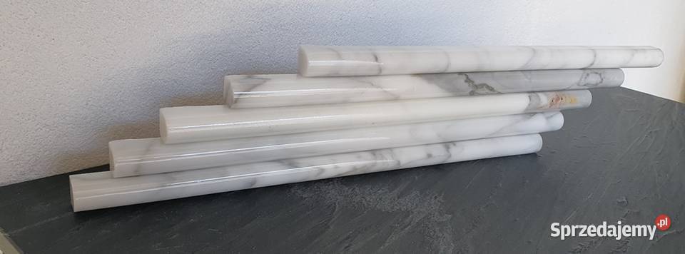 Wałek marmurowy ozdobny ścienny Bianco Calacatta