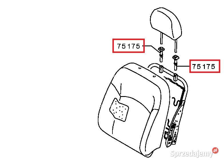 Mitsubishi ASX 1017 mocowanie zagłówek prawy Warszawa