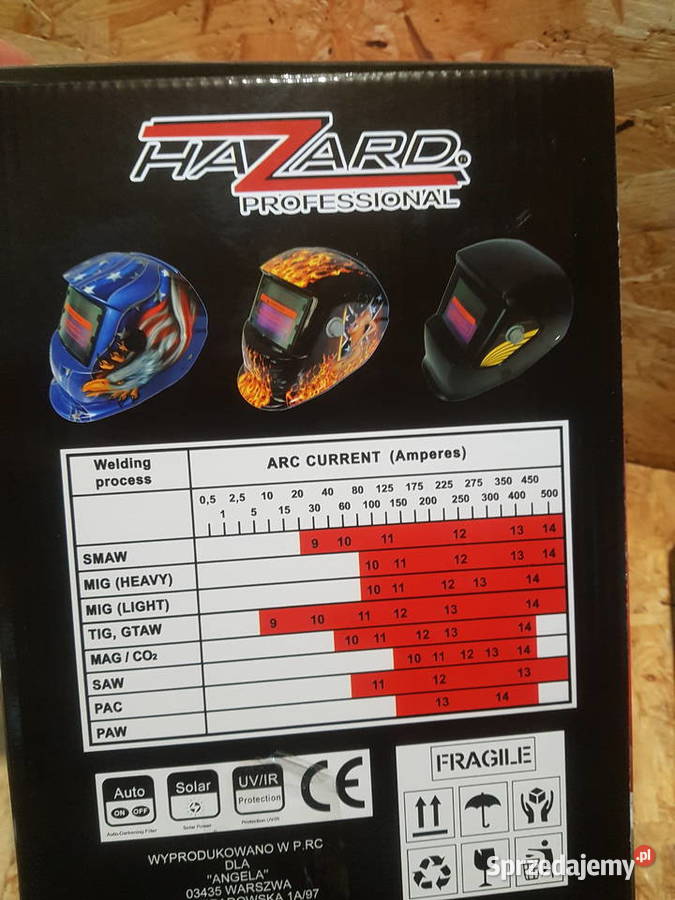 MASKA SPAWALNICZA PRZYŁBICA SAMO ŚCIEMNIAJĄCA Spawanie i zgrzewanie Głogowa
