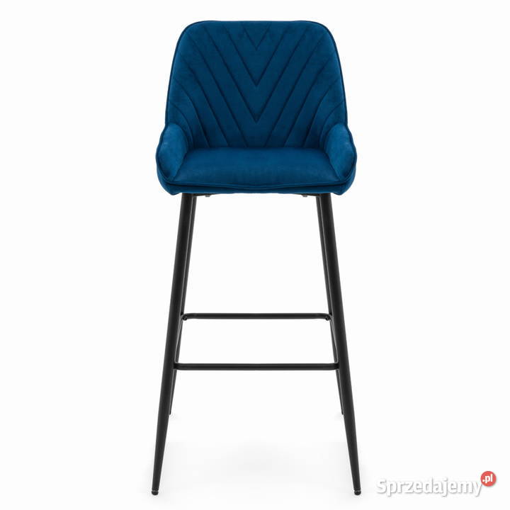 Granatowy Hoker Tapicerowany Vasto Wysyłka 24H 49cm Tarchały Małe