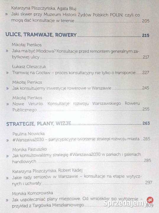 Konsultacje społeczne 24 inspiracje z Warszawy Chełm sprzedam