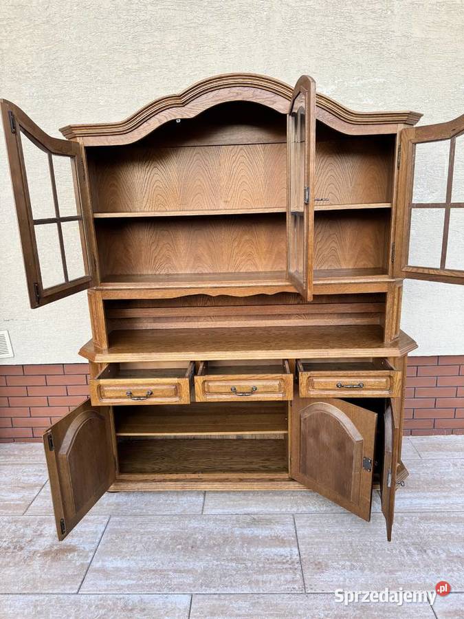 Kredens dębowy stylowy witryna regał biblioteka Kredensy i witryny Garwolin