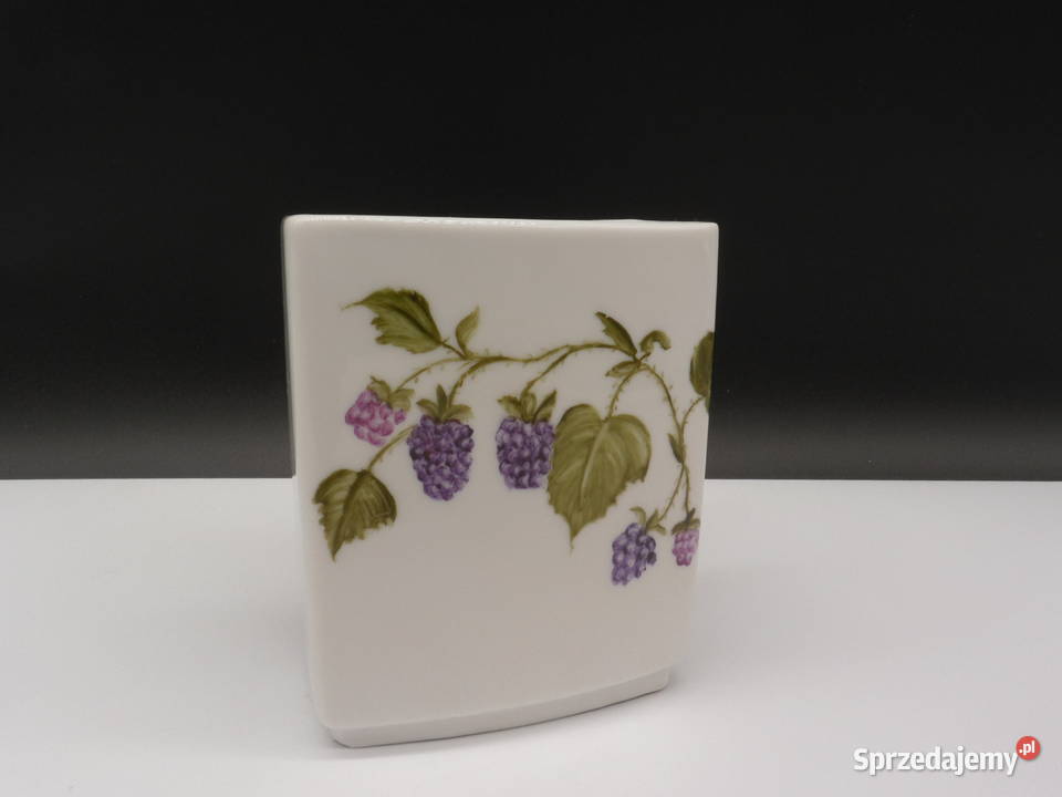 Wazonik Pojemnik Porcelanowy Motyw Jeżyn Raszków