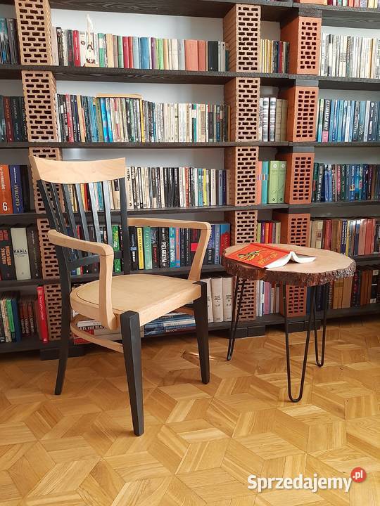 Krzesło drewniane z podłokietnikami Łódź sprzedam