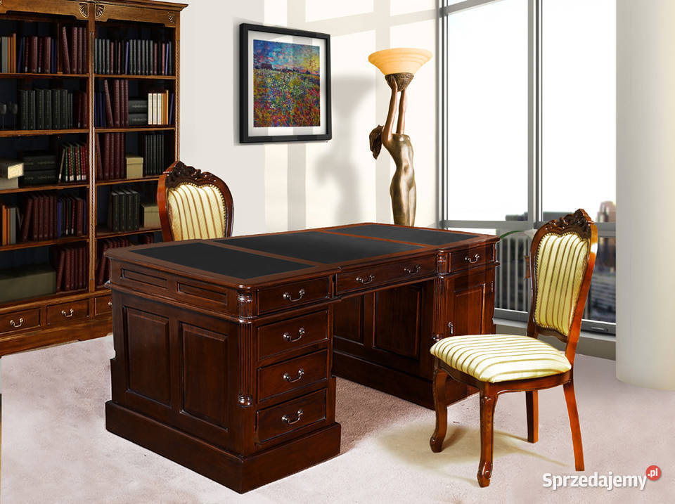 Nowe biurko angielskie 180 gabinet dwustronne Września