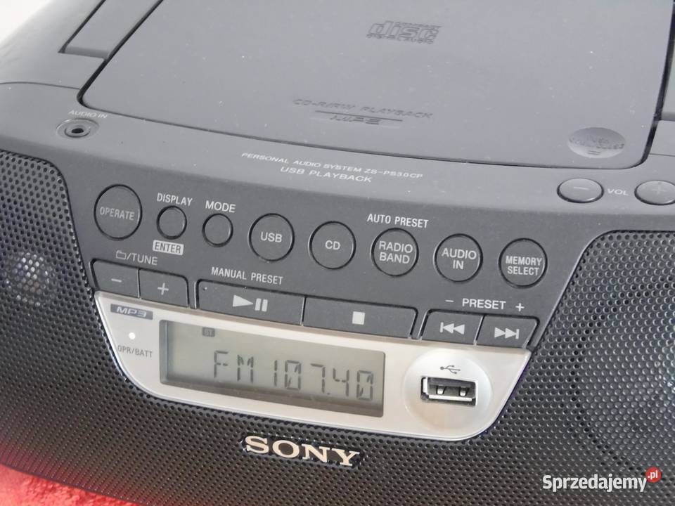 Radioodtwarzacz Sony USB mp3 CD radio AUX Jasło sprzedam