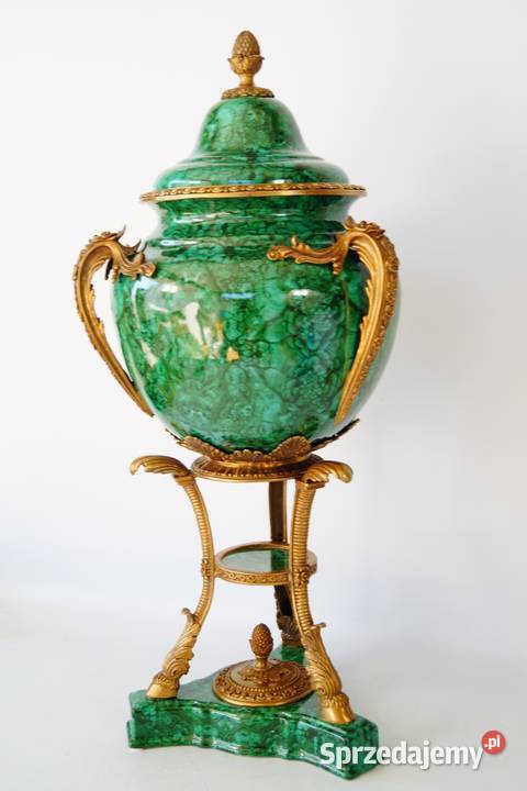 Ogromna waza wazon amfora porcelana brąz Gizałki