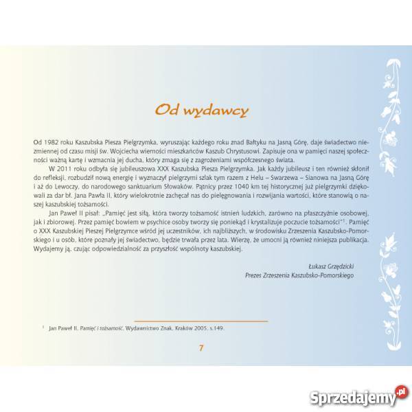 30Pielgrzymka Kaszubska Hel Jasna Góra Lewocza pomorskie