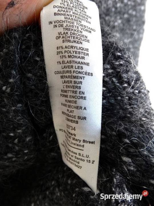 Kamizelka z Paskiem Moherowa Bezrękawnik Sweter Łomża