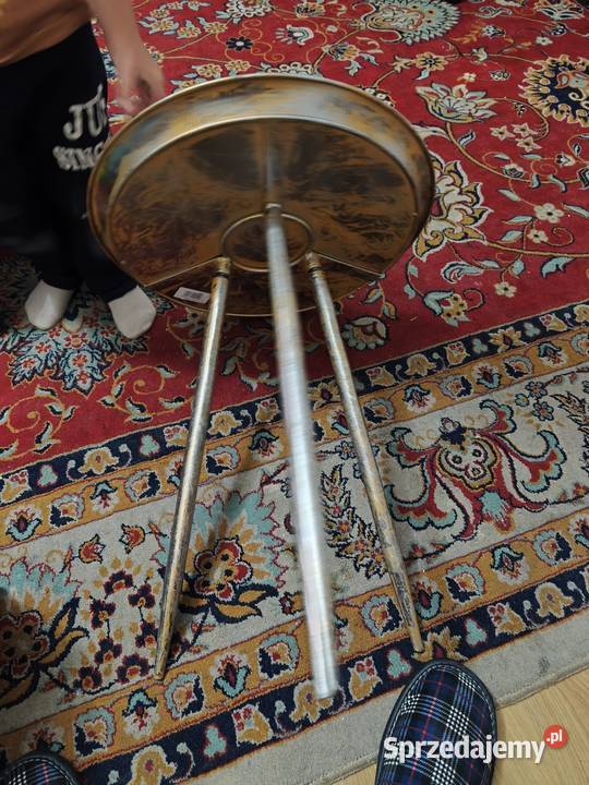 Nowy stolik metalowy Haku Mobel okragly 44 loft Ostrów Wielkopolski