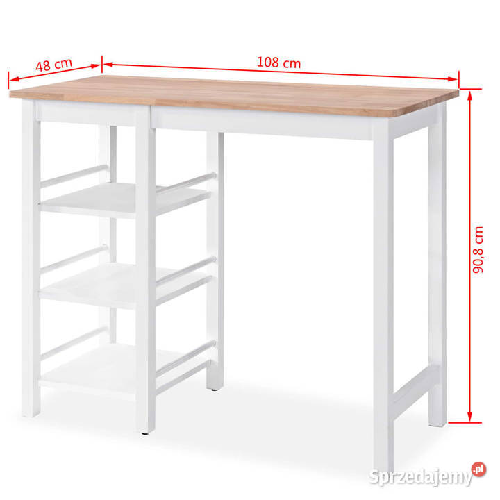 Zestaw barowy 3 MDF biały WM245364 Warszawa