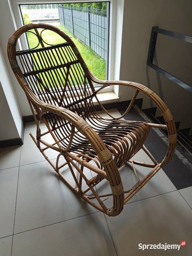 Wielki wiklinowy fotel bujany Katowice
