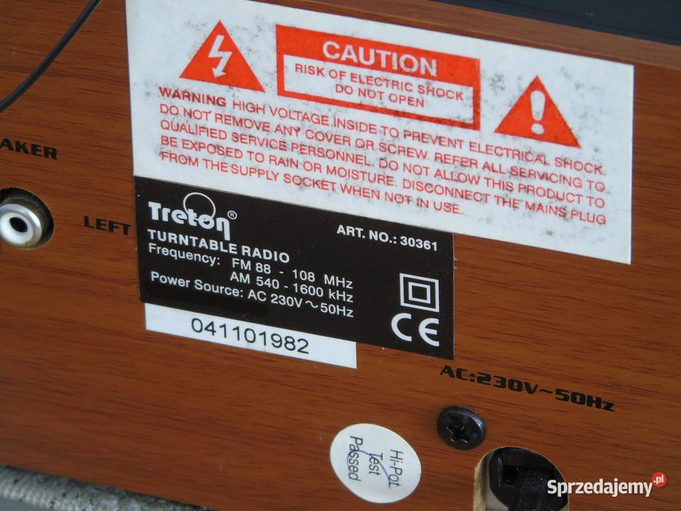 Gramofon Treton igła radio wzmacniacz głośniki Jasło