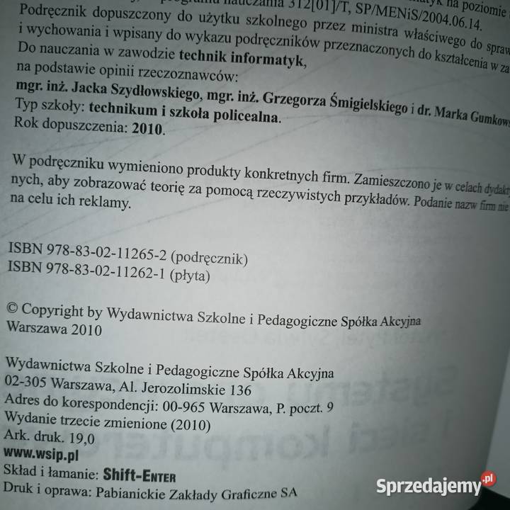 Systemy operacyjne i sieci komputerowe WSiP tradycyjny podręcznik