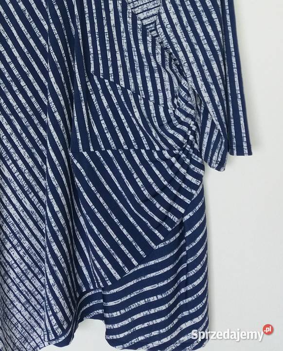 XXXL5658 Nienoszona granatowo biała tunika Grace Rozmiar 56 Gliwice