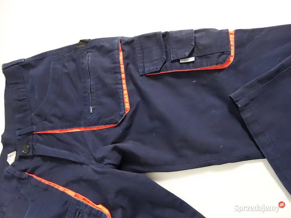 Solidne Spodnie Robocze Bojówki Granatowe z Biłgoraj
