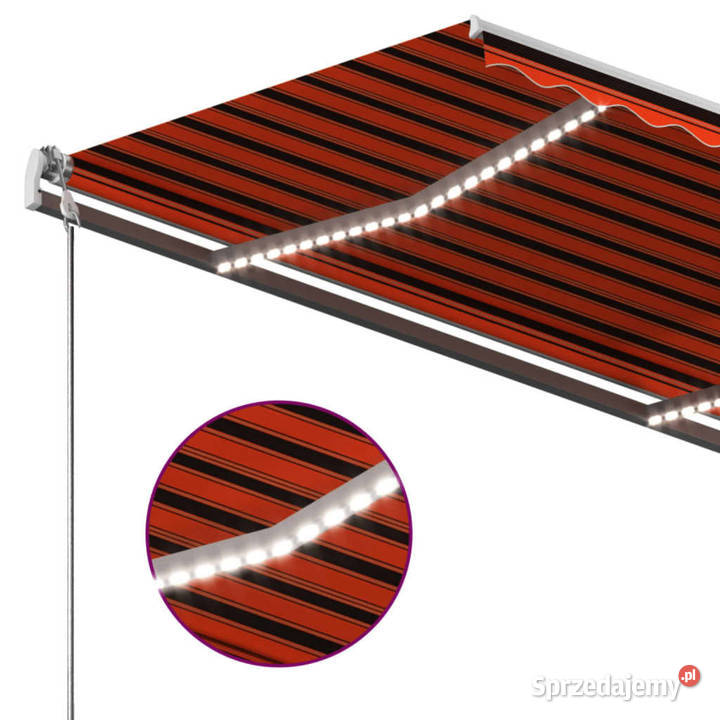 Ręcznie zwijana markiza z LED 350x250 Warszawa