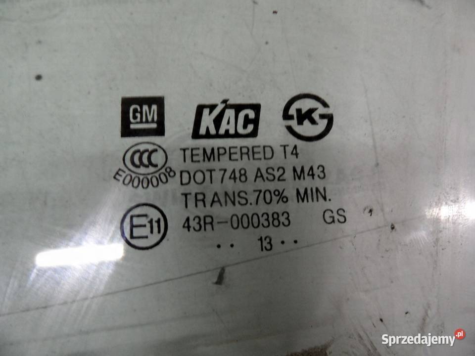 OPEL MOKKA A 13r szyba drzwi lewy przód 25993405