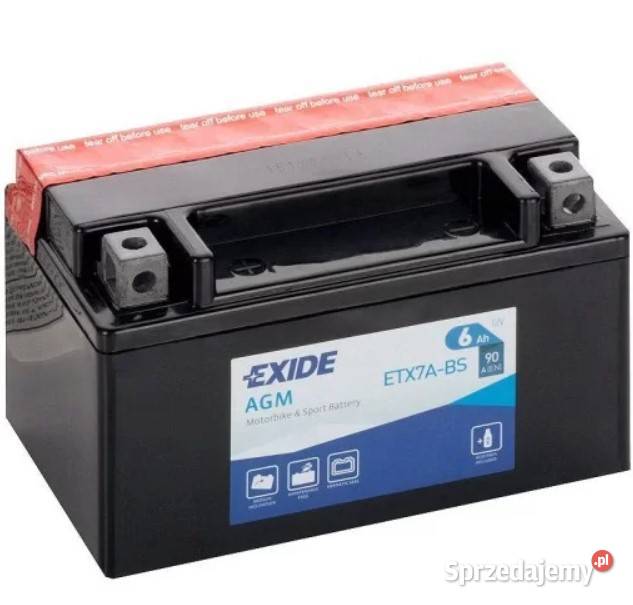 Akumulator motocyklowy EXIDE ETX7ABS YTX7ABS 12V Wałbrzych