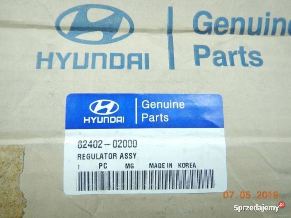 MECHANIZM SZYBY PRAWY PRZÓD HYUNDAI ATOS 9803 Mechanizmy opuszczania szyb