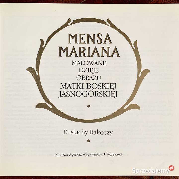 Mensa Mariana Eustachy Rakoczy Poradniki, albumy i reportaże Myszków