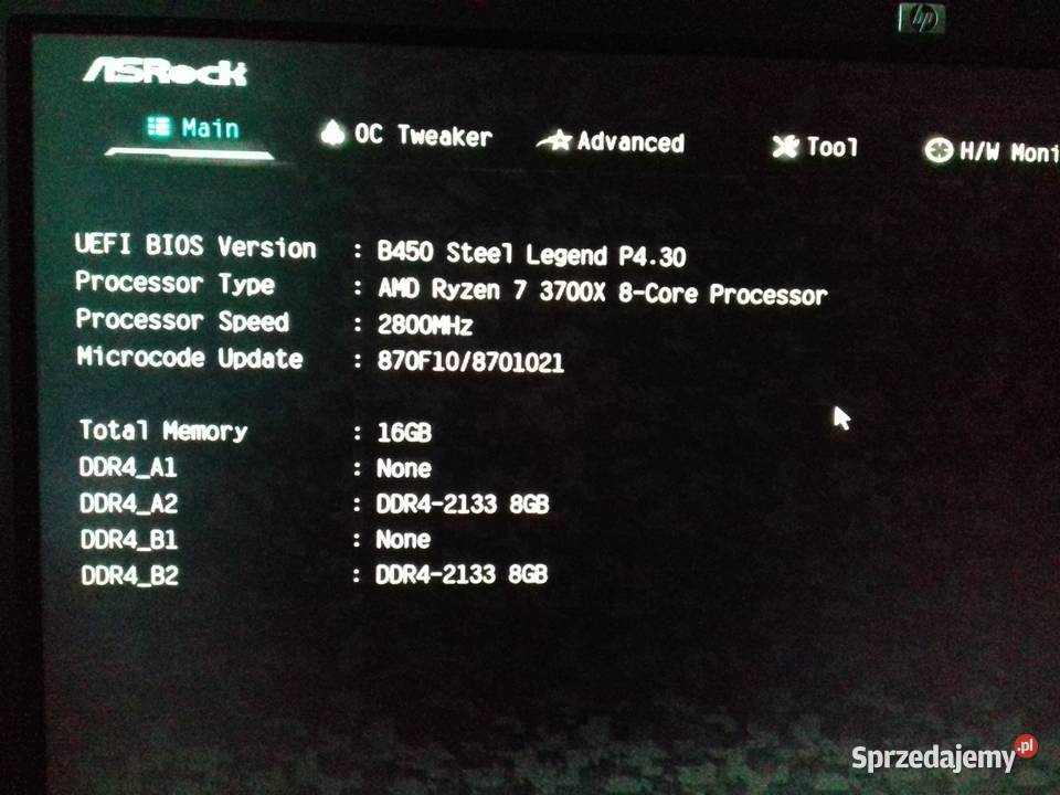 AMD Ryzen 7 3700X działa gdy zmniejszone 2800MHz Bydgoszcz sprzedam