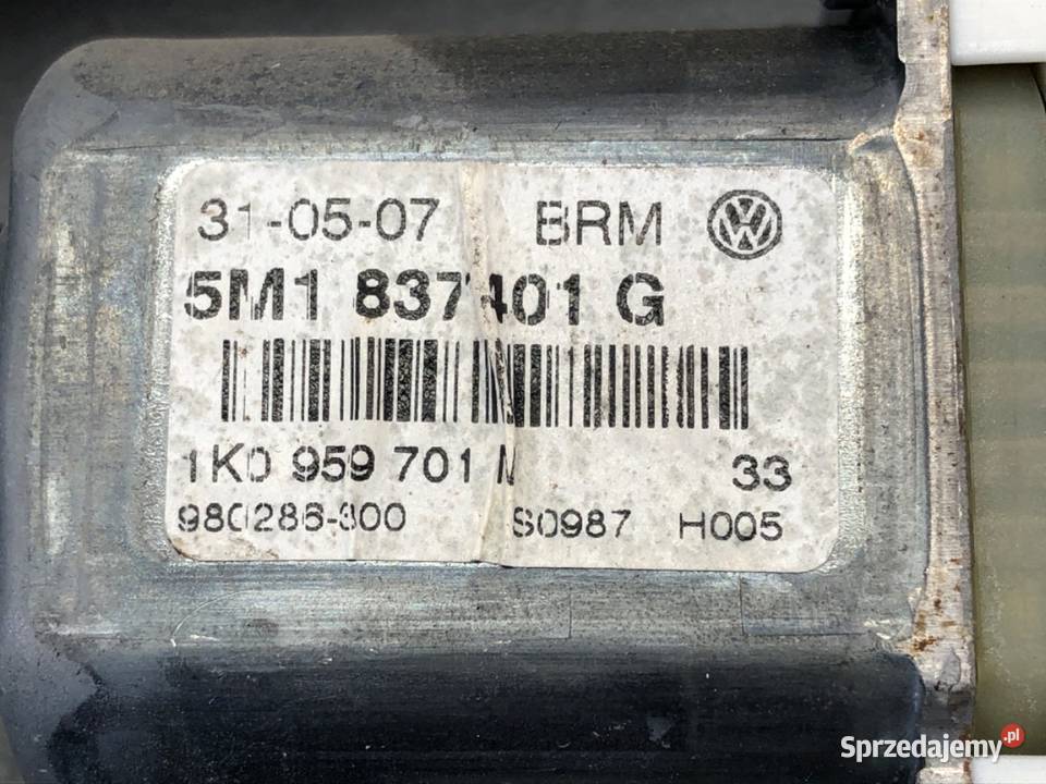 PODNOŚNIK SZYBY LEWY PRZÓD VW GOLF PLUS V