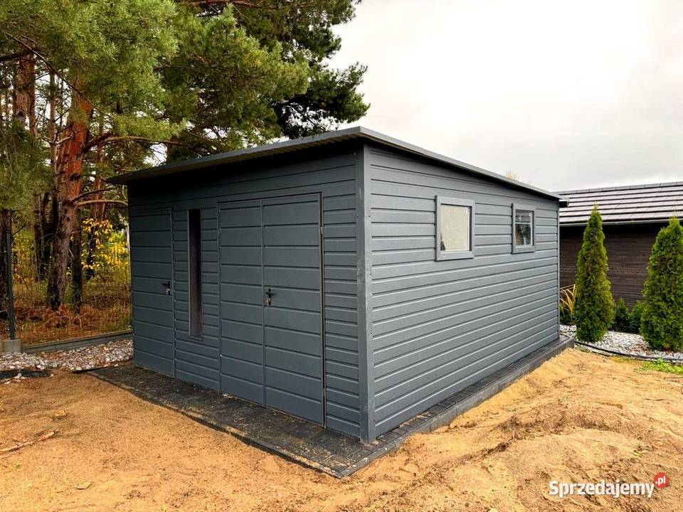 Domek ogrodowy 45m ciemny grafit matowy Płock