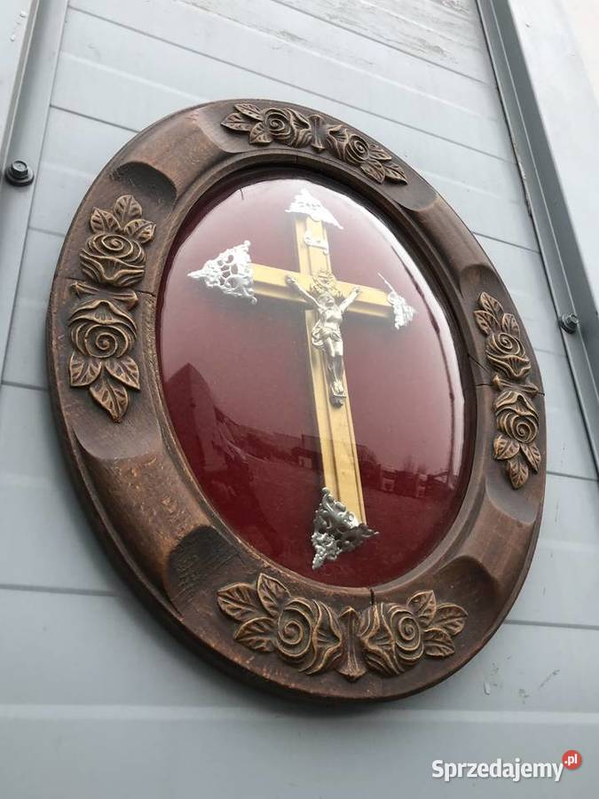 Zabytkowy krzyż szkłem Antyki, Sztuka, Kolekcje Łowicz sprzedam